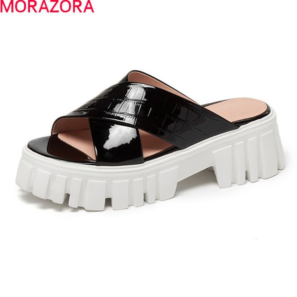 morazora arrival women slippers genuine leather ladies mules shoes square heels platform comfortable casual shoes 210506, Black
morazora arrival women slippers genuine leather ladies mules shoes square heels platform comfortable casual shoes 210506, Black