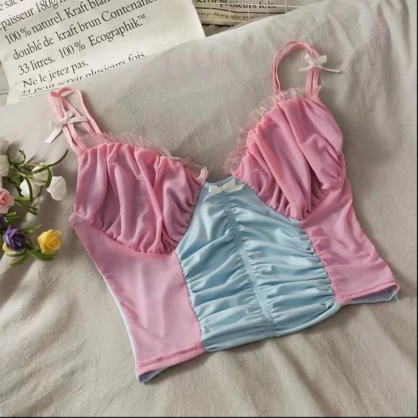 women womens tanks tank woman clothes vest cute colorblock patchwork strap elastic camisole japanese style fashion camis, White
women womens tanks tank woman clothes vest cute colorblock patchwork strap elastic camisole japanese style fashion camis, White