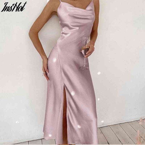 satin high split long summer dress spaghetti strap backless a-line women dresses backless party vestidos female 210514, Black;gray
satin high split long summer dress spaghetti strap backless a-line women dresses backless party vestidos female 210514, Black;gray