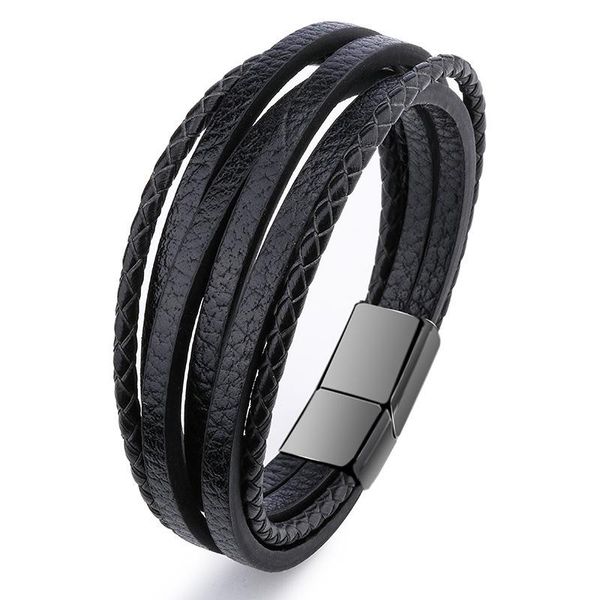 punk men leather bracelet multi-layer wristband bangle magnetic connector jewelry cuff gift women accessories charm bracelets, Golden;silver
punk men leather bracelet multi-layer wristband bangle magnetic connector jewelry cuff gift women accessories charm bracelets, Golden;silver