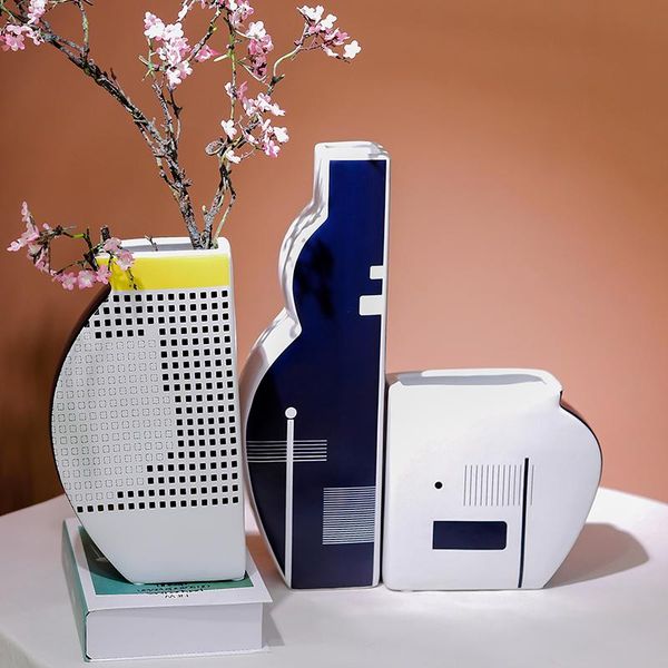 vases soft decoration home living room flower arrangement ceramic vase simple line geometric crafts
vases soft decoration home living room flower arrangement ceramic vase simple line geometric crafts