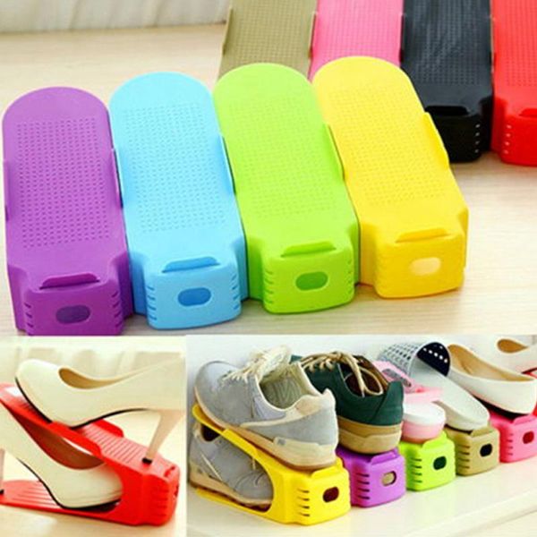 simple shoes rack solid color plastic double adjustable layer stereo receive storage hanger saves pace clothing & wardrobe
simple shoes rack solid color plastic double adjustable layer stereo receive storage hanger saves pace clothing & wardrobe