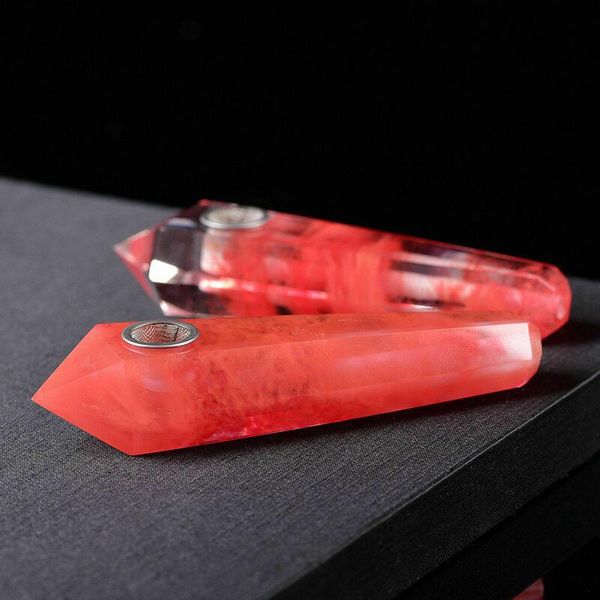 decorative objects & figurines 1 pcs wholesale natural red smelt stone quartz crystal smoking pipe order
decorative objects & figurines 1 pcs wholesale natural red smelt stone quartz crystal smoking pipe order