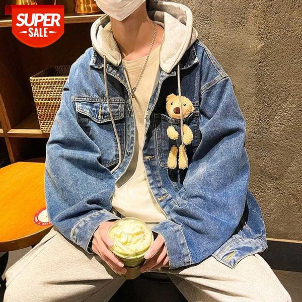 denim jacket male korean style trend loose casual hooded hip-hop bear clothes #bv1d, Black;brown
denim jacket male korean style trend loose casual hooded hip-hop bear clothes #bv1d, Black;brown