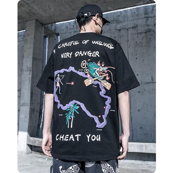 men's t-shirts summer short sleeve cotton t-shirt clothes harajuku crew neck loose streetwear oversized chic dragon high street, White;black
men's t-shirts summer short sleeve cotton t-shirt clothes harajuku crew neck loose streetwear oversized chic dragon high street, White;black