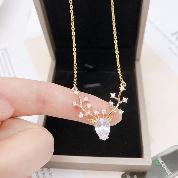 pendant necklaces the style has you all way necklace female titanium steel clavicle chain deer to give girlfriend a birthday gift, Silver
pendant necklaces the style has you all way necklace female titanium steel clavicle chain deer to give girlfriend a birthday gift, Silver