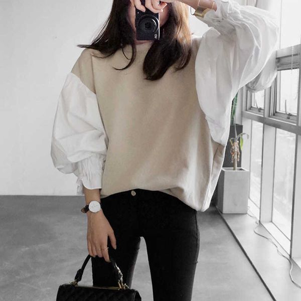 korean spring women sweatshirt formal clothes elegant cotton office lady full pullovers 210615, Black
korean spring women sweatshirt formal clothes elegant cotton office lady full pullovers 210615, Black