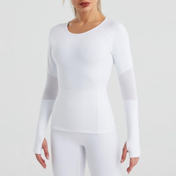 yoga outfit white woman sports autumn long sleeve t-shirt for fitness patchwork mesh breathable jogging running shirts workout
yoga outfit white woman sports autumn long sleeve t-shirt for fitness patchwork mesh breathable jogging running shirts workout