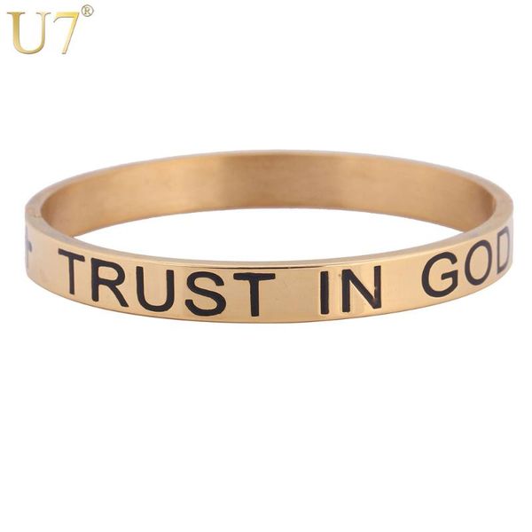 u7 gold bangle for women men jewelry religion faith "trust in god infinitely" 316l stainless steel cross bracelet bangle h480, Black
u7 gold bangle for women men jewelry religion faith "trust in god infinitely" 316l stainless steel cross bracelet bangle h480, Black