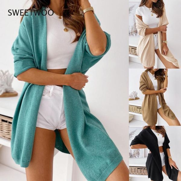 autumn and winter ladies coat korean fashion solid color mid-length lazy large size cardigan jacket knitted sweater women's jackets, Black;brown
autumn and winter ladies coat korean fashion solid color mid-length lazy large size cardigan jacket knitted sweater women's jackets, Black;brown