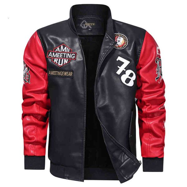 men's jackets vintage motorcycle men fashion biker leather mens embroidery bomber coat autumn winter fleece pu overcoat u07u, Black;brown
men's jackets vintage motorcycle men fashion biker leather mens embroidery bomber coat autumn winter fleece pu overcoat u07u, Black;brown