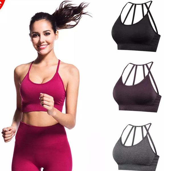 yoga outfits women gym sports bra solid vest tank bralette padded crop elastic seamless short female, White;red
yoga outfits women gym sports bra solid vest tank bralette padded crop elastic seamless short female, White;red