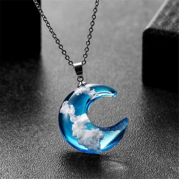 pendant necklaces creative blue sky white clouds transparent resin moon necklace silver color for women jewelry gifts friends
pendant necklaces creative blue sky white clouds transparent resin moon necklace silver color for women jewelry gifts friends