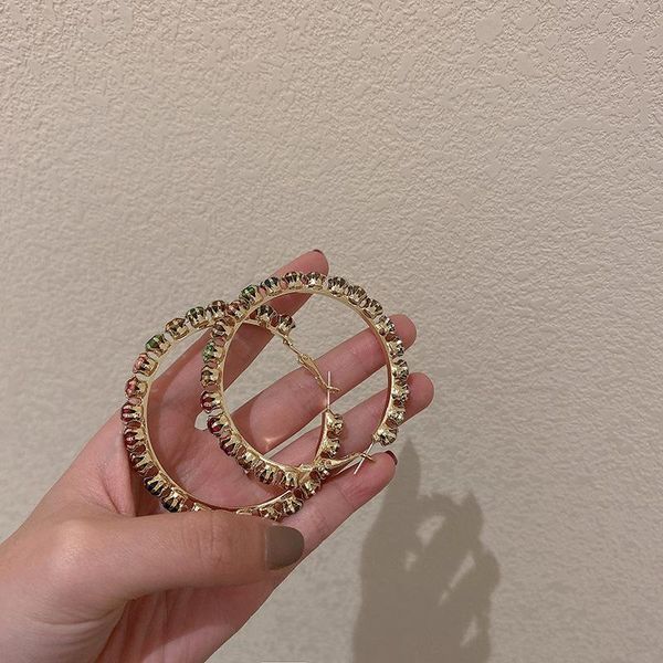 hoop & huggie europe and america female temperament exaggerated colorful rhinestones big earrings fashion women's accessories jewelry, Golden;silver
hoop & huggie europe and america female temperament exaggerated colorful rhinestones big earrings fashion women's accessories jewelry, Golden;silver