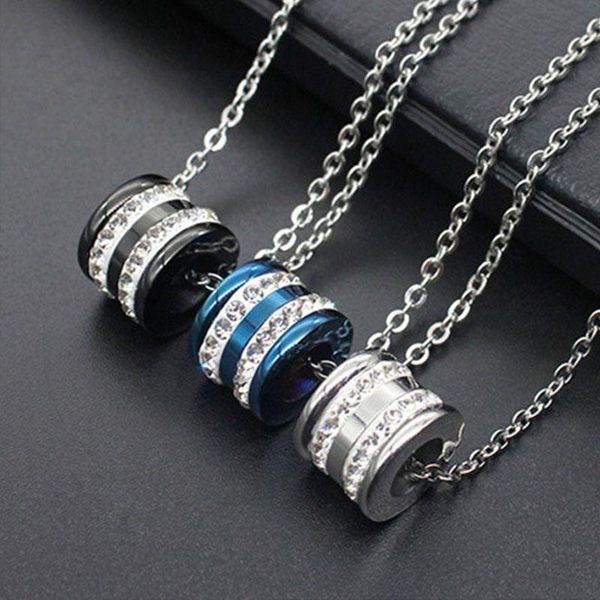 pendant necklaces mens circle crystal pendants stainless steel chain necklace black fashion couple jewelry on the neck, Silver
pendant necklaces mens circle crystal pendants stainless steel chain necklace black fashion couple jewelry on the neck, Silver