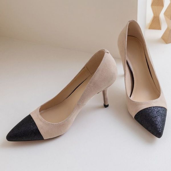 women high heel shoes mixed color real leather thin heel pumps women party wedding women footwear size 33-40, Black
women high heel shoes mixed color real leather thin heel pumps women party wedding women footwear size 33-40, Black