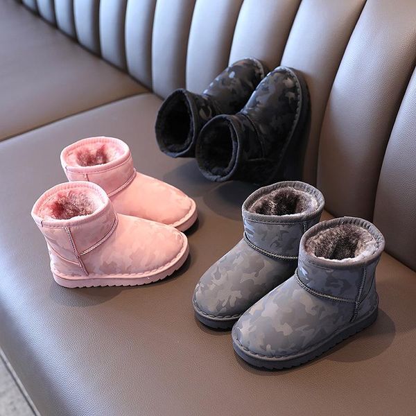 winter girls camouflage snow boots korean kids boy thick velvet warm shoes children' waterproof non-slip short, Black;grey 
winter girls camouflage snow boots korean kids boy thick velvet warm shoes children' waterproof non-slip short, Black;grey