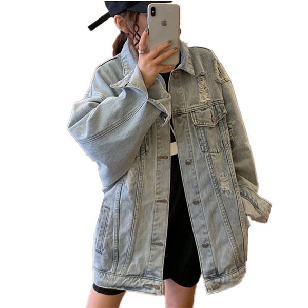 men's jackets spring autumn 2021 korean stylist boyfriend couple mmen and women denim jacket ripped hole harajuku loose baseball unifor, Black;brown
men's jackets spring autumn 2021 korean stylist boyfriend couple mmen and women denim jacket ripped hole harajuku loose baseball unifor, Black;brown