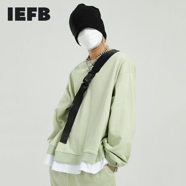iefb men's clothing spring product, korean loose and fake two-piece round neck solid color suit, sweater + pants 210524, Gray
iefb men's clothing spring product, korean loose and fake two-piece round neck solid color suit, sweater + pants 210524, Gray
