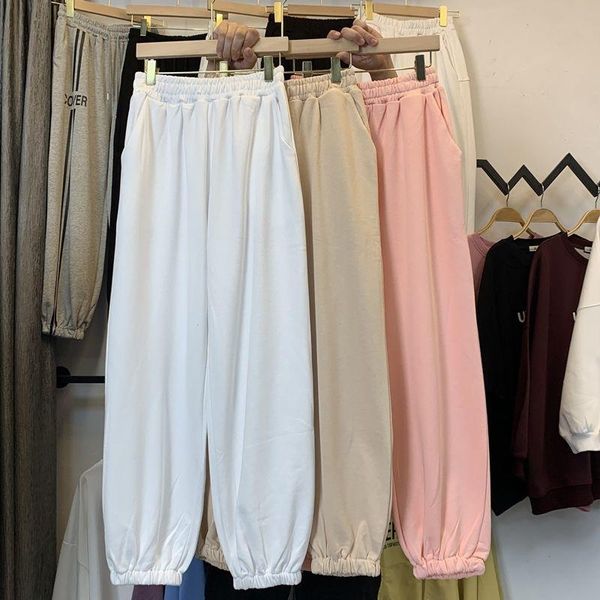 big size solid baggy sweatpants women elastic high waist ankle banded pants casual straight leg trousers streetwear boyfriend women's &, Black;white
big size solid baggy sweatpants women elastic high waist ankle banded pants casual straight leg trousers streetwear boyfriend women's &, Black;white