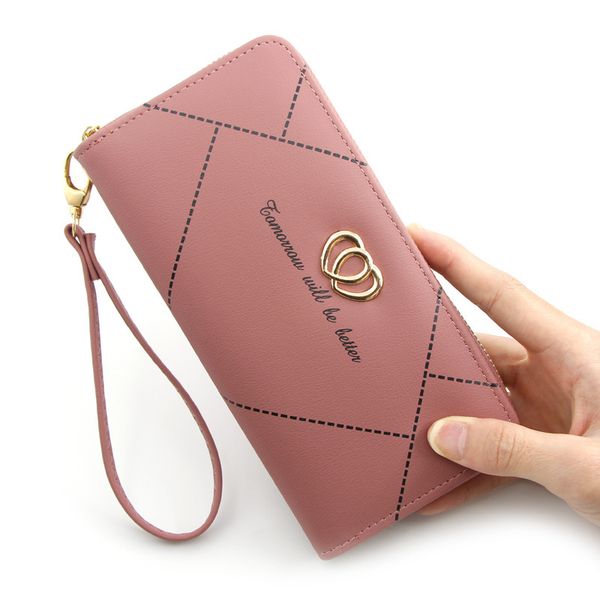fashion leisure women's long wallet zipper double heart handle bag zipper long zero wallet, Red;black
fashion leisure women's long wallet zipper double heart handle bag zipper long zero wallet, Red;black