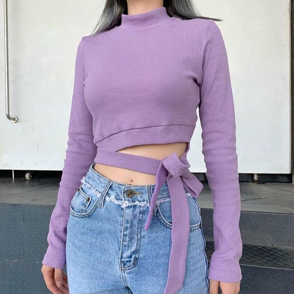women's t-shirt 2021 fashion women solid elegant skinny o neck long sleeve bow t shirt purple patchwork party lady, White
women's t-shirt 2021 fashion women solid elegant skinny o neck long sleeve bow t shirt purple patchwork party lady, White