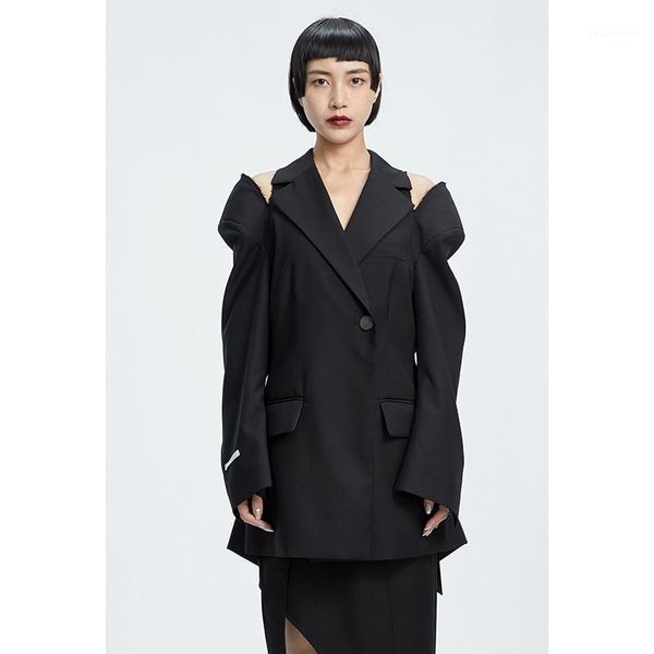 women's suits & blazers superaen stiletto suit jacket coat mid-length single button solid original niche design women, White;black
women's suits & blazers superaen stiletto suit jacket coat mid-length single button solid original niche design women, White;black