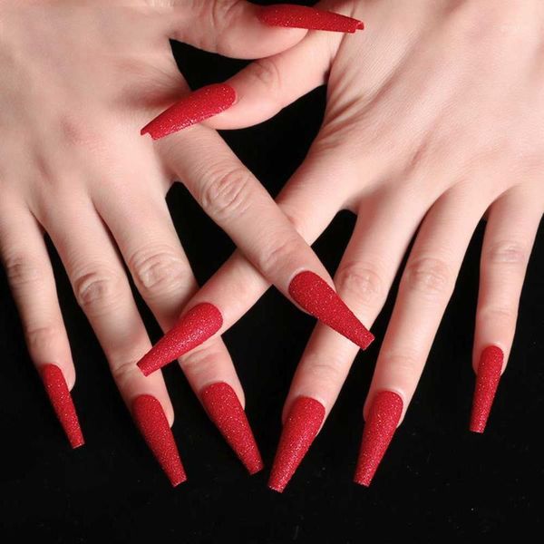 super long false nail with glue 24pcs wedding fake tips dark red ballet full cover removable patch ti nails1, Red;gold
super long false nail with glue 24pcs wedding fake tips dark red ballet full cover removable patch ti nails1, Red;gold