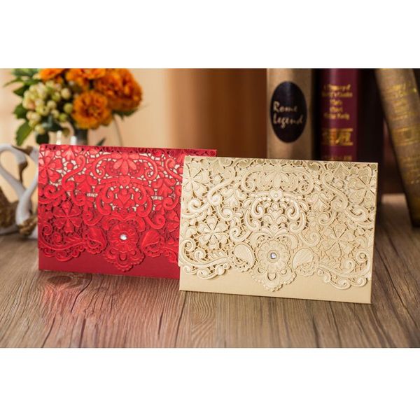 greeting cards 50pcs gold red laser cut wedding invitation card customized diamond favor decoration event party supplies
greeting cards 50pcs gold red laser cut wedding invitation card customized diamond favor decoration event party supplies