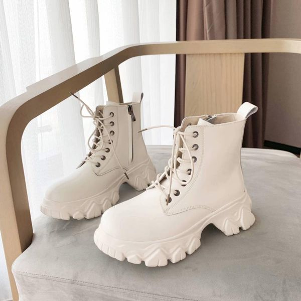 boots 2021 autumn white shoes women platform fashion brand round-toe ladies footware female botas mujer black 
boots 2021 autumn white shoes women platform fashion brand round-toe ladies footware female botas mujer black