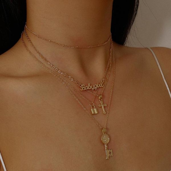 chains pendants and necklaces gold necklace for women women's accessories joker temperament european american neck jewelry 2021, Silver
chains pendants and necklaces gold necklace for women women's accessories joker temperament european american neck jewelry 2021, Silver