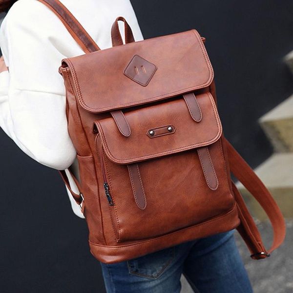 backpack men women large capacity classic backbag for office workers business pu leather bag solid color
backpack men women large capacity classic backbag for office workers business pu leather bag solid color