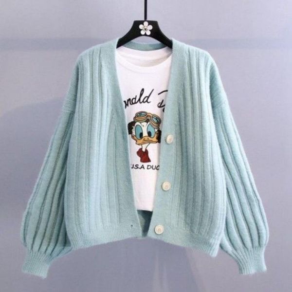 women's vests 2021 autumn and winter sweater bear postman lazy wind sweet cardigan jacket loose outer wear college, Black;white
women's vests 2021 autumn and winter sweater bear postman lazy wind sweet cardigan jacket loose outer wear college, Black;white