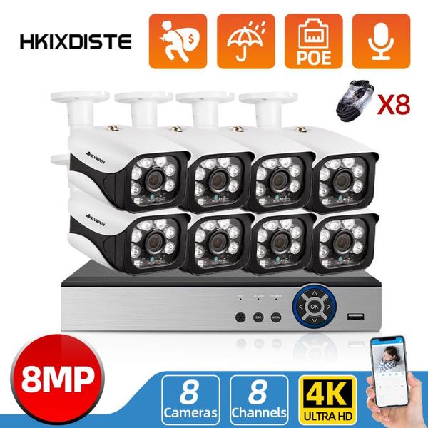 4k 8ch video surveillance kit 8mp cctv camera security system h.265 audio record poe ip nvr set wireless kits
4k 8ch video surveillance kit 8mp cctv camera security system h.265 audio record poe ip nvr set wireless kits