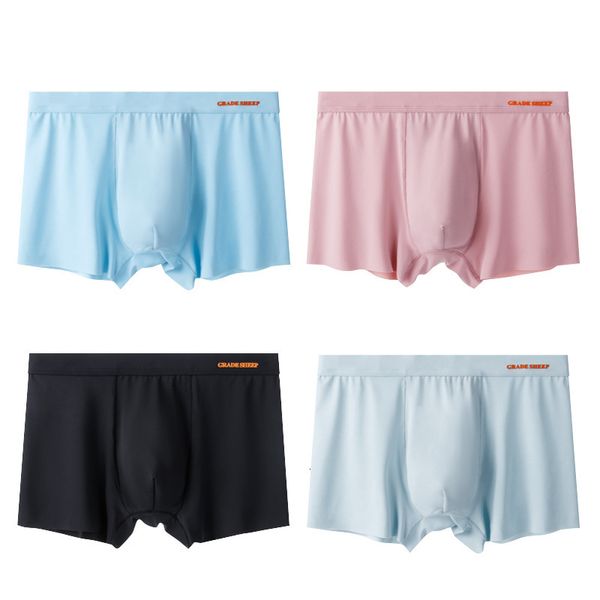 underwear men's ice silk seamless comfortable solid color trend youth boxer pants summer, Black;white
underwear men's ice silk seamless comfortable solid color trend youth boxer pants summer, Black;white