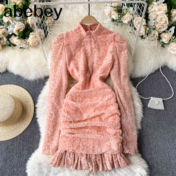 design hollow backless dress women korean long sleeve o neck slim es autumn ruched ruffles short 210512, Black;gray
design hollow backless dress women korean long sleeve o neck slim es autumn ruched ruffles short 210512, Black;gray