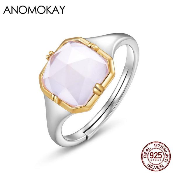 cluster rings anomokay simple square synthetic rose quartz silver 100% 925 sterling adjustable ring for couples love gift jewelry, Golden;silver
cluster rings anomokay simple square synthetic rose quartz silver 100% 925 sterling adjustable ring for couples love gift jewelry, Golden;silver