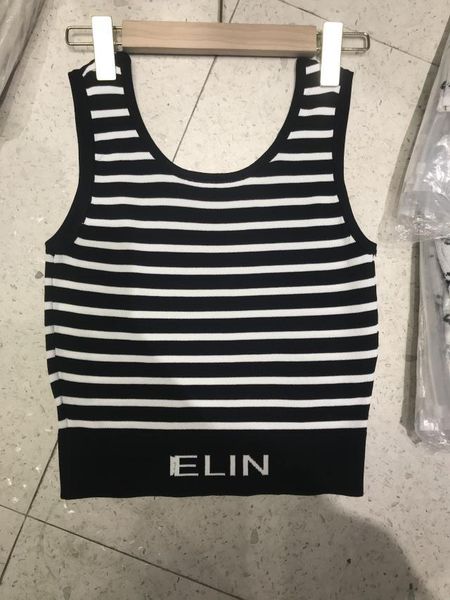 net red same model 2021 spring and summer new black and white stripe knitted vest women's comfortable micro elastic versatile short top
net red same model 2021 spring and summer new black and white stripe knitted vest women's comfortable micro elastic versatile short top