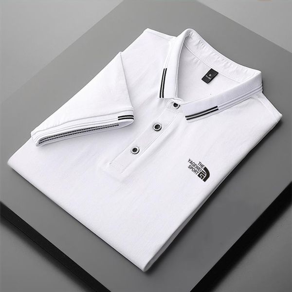 casual shirt summer short shirts mens polo brand logo turn down collar solid color fashions male clothing, White;black
casual shirt summer short shirts mens polo brand logo turn down collar solid color fashions male clothing, White;black