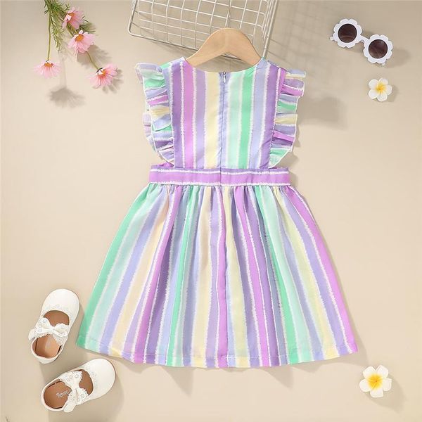 girl's dresses children striped a-line princess dress, girls sleeveless o-neck sundress with ruffles, Red;yellow
girl's dresses children striped a-line princess dress, girls sleeveless o-neck sundress with ruffles, Red;yellow
