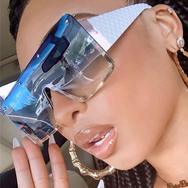 sunglasses 2021 flat square women fashion oversized metal frame vintage sun glasses retro gradient shades oculos uv400, White;black
sunglasses 2021 flat square women fashion oversized metal frame vintage sun glasses retro gradient shades oculos uv400, White;black
