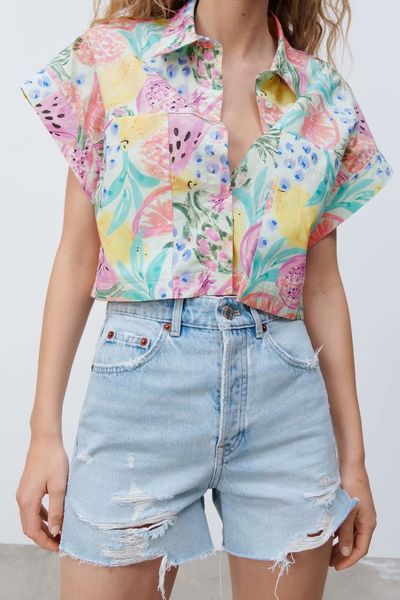 summer women's pastoral style printed poplin short shirt lapel single-breasted sweet harajuku chicfemale 210507, White
summer women's pastoral style printed poplin short shirt lapel single-breasted sweet harajuku chicfemale 210507, White