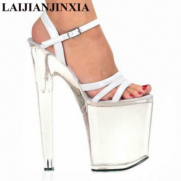 fashion transparent sandals set auger chain ultra slim heel 20 cm super high runway show shoes e-073, Black
fashion transparent sandals set auger chain ultra slim heel 20 cm super high runway show shoes e-073, Black