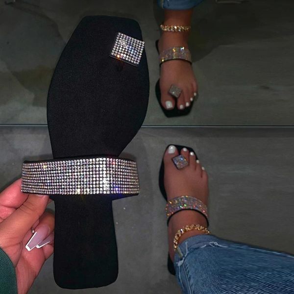 sandals crystal flat women's flip flops for women summer outdoor beach slippers slip on flats shoes zapatos, Black
sandals crystal flat women's flip flops for women summer outdoor beach slippers slip on flats shoes zapatos, Black