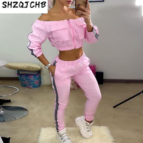 women's t-shirt jchb 2021 women soild off shoulder 2 piece set ribbon splicing spring and autumn pink, White
women's t-shirt jchb 2021 women soild off shoulder 2 piece set ribbon splicing spring and autumn pink, White