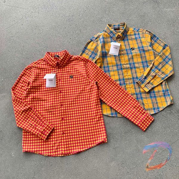 men's jackets we11done shirt yellow and blue plaid lapel loose point collar welldone oversize women's shirts, Black;brown
men's jackets we11done shirt yellow and blue plaid lapel loose point collar welldone oversize women's shirts, Black;brown