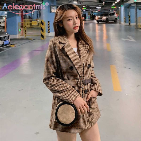 aelegantmis vintage suits coat women long plaid blazer jackets with belt lady england style business outerwear spring autumn 210607, White
aelegantmis vintage suits coat women long plaid blazer jackets with belt lady england style business outerwear spring autumn 210607, White