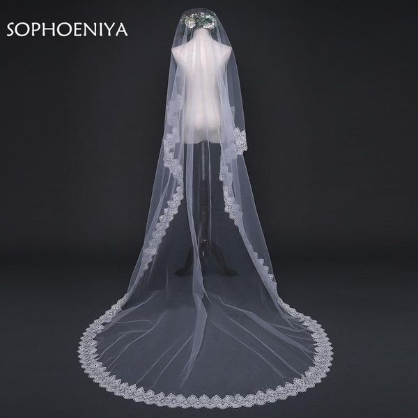 bridal veils fashion 3 meter ivory cathedral wedding long lace edge veil sluier accessories bride veu, Black
bridal veils fashion 3 meter ivory cathedral wedding long lace edge veil sluier accessories bride veu, Black