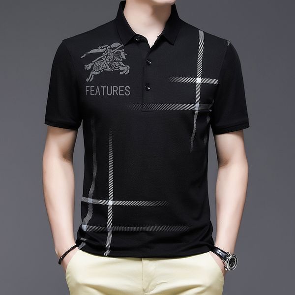 fashion polo shirt middle aged and old men's mercerized cotton short sleeve t-shirt lapel business leisure half summer thin wear, White;black
fashion polo shirt middle aged and old men's mercerized cotton short sleeve t-shirt lapel business leisure half summer thin wear, White;black