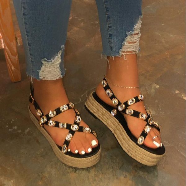 women sandals 2021 handmade rhinestones gladiator rope summer shoes woman non-slip chaussures femme#g4, Black
women sandals 2021 handmade rhinestones gladiator rope summer shoes woman non-slip chaussures femme#g4, Black